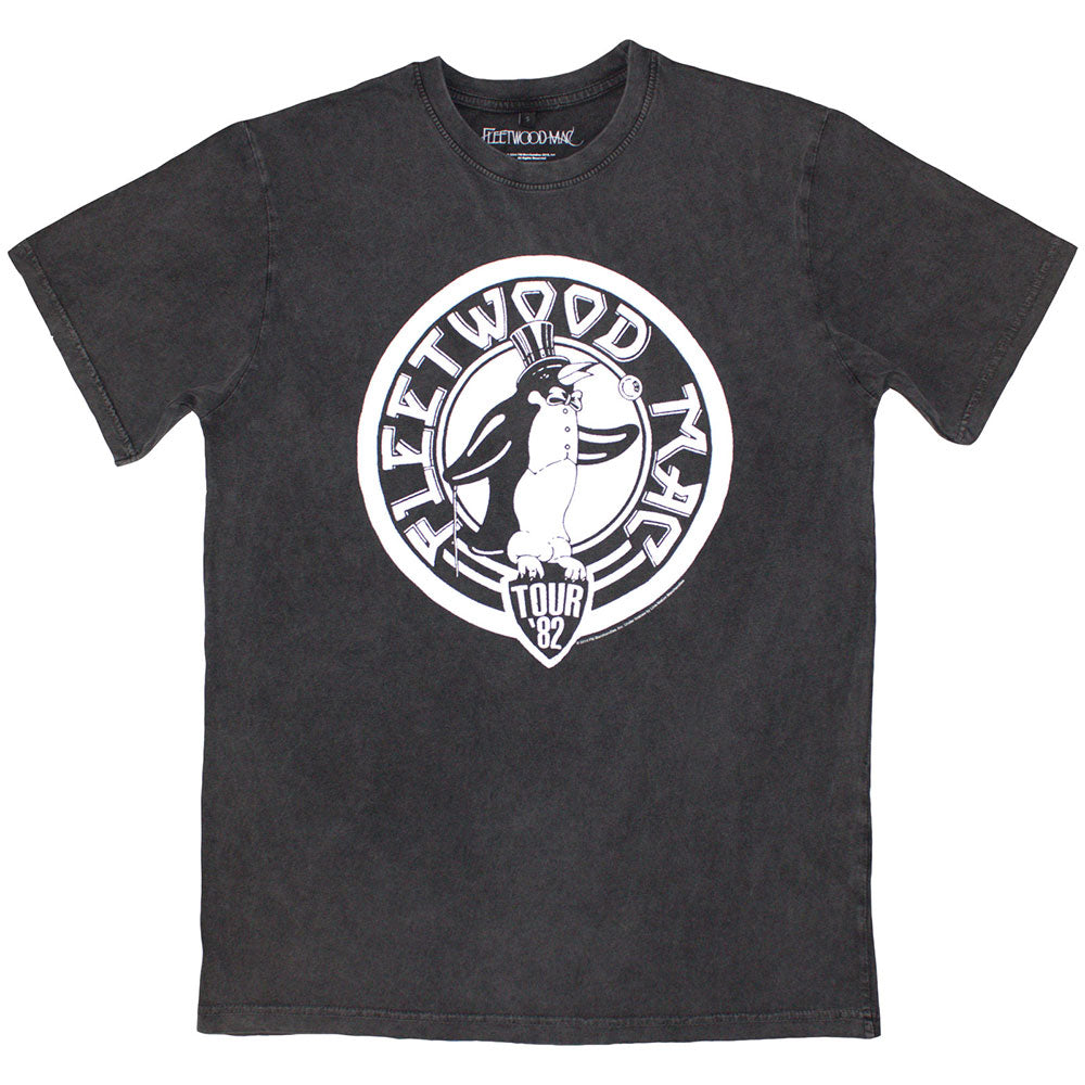 Fleetwood Mac T Shirt - Tour '82 Penguin Stone Wash