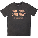 Fleetwood Mac T Shirt - Go Your Own Way Stone Wash | Buy Now For 24.99