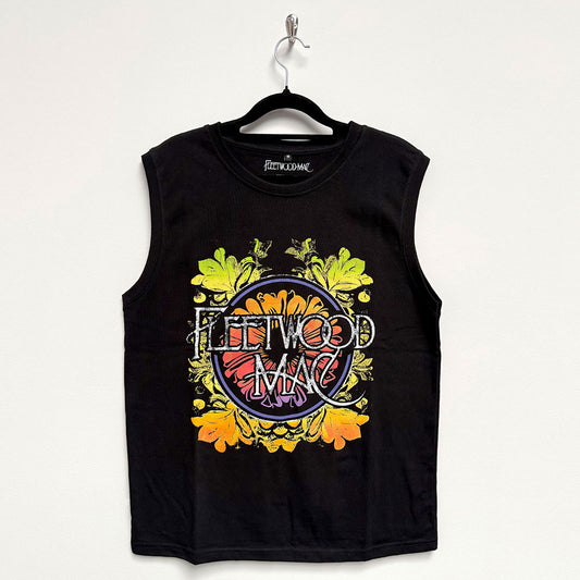 Fleetwood Mac Vest Top - Circle Floral Logo | Buy Now For 24.99