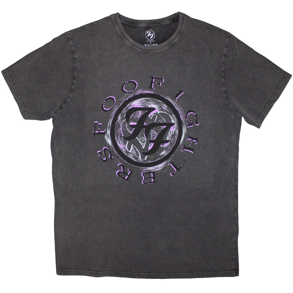 Foo Fighters T Shirt - Wheel Logo Shadow Stone Wash | Buy Now For 24.99