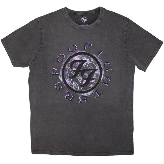 Foo Fighters T Shirt - Wheel Logo Shadow Stone Wash | Buy Now For 24.99