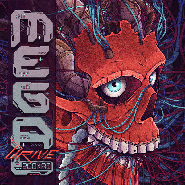 Mega Drive LP - 200Xad (2Lp Aqua Blue & Bloody Red Swirl)
