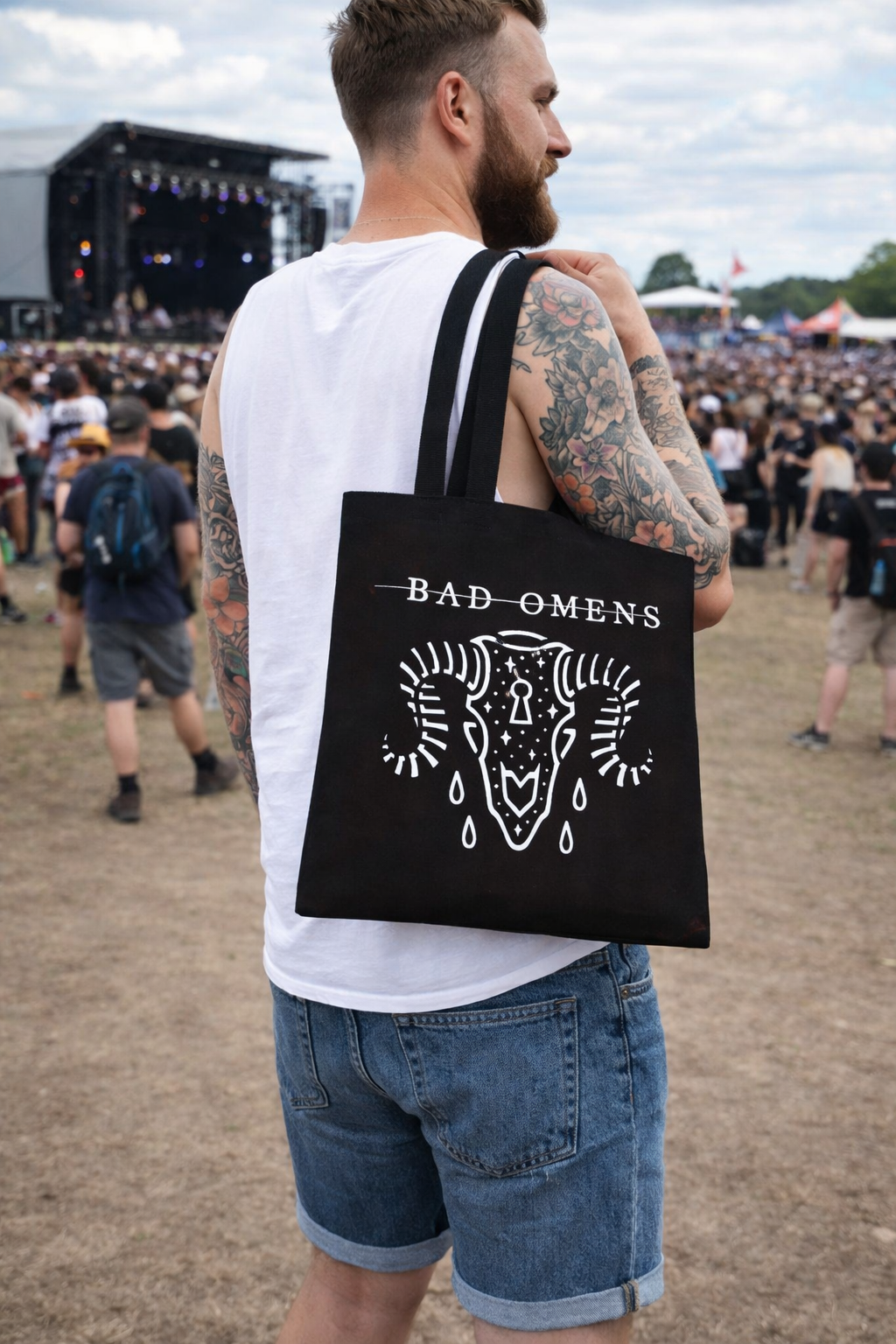 Rocksax Bad Omens Tote Bag - Ramskull
