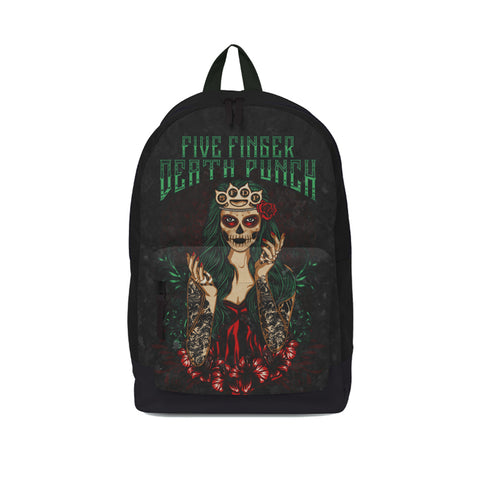 Rocksax Five Finger Death Punch Backpack - Dotd Green From £34.99