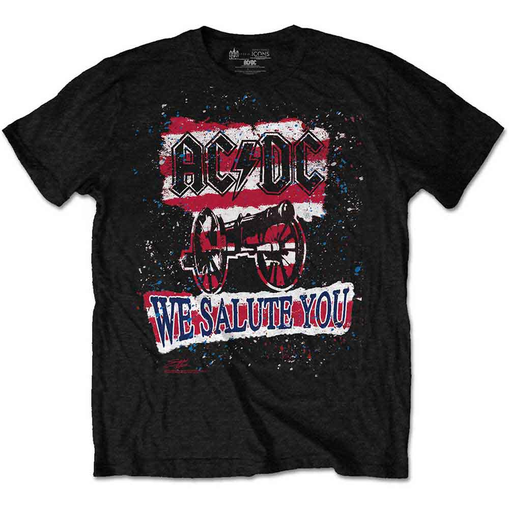 AC/DC T Shirt - We Salute You Stripe