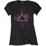 Pink Floyd Woman's T Shirt - DSOTM Pink Splatter