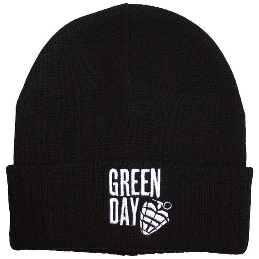 Green Day Beanies - Stacked Logo & Grenade