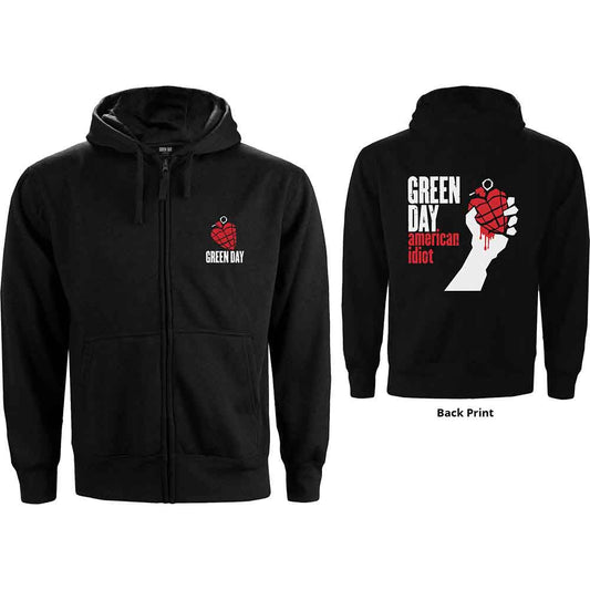 Green Day Women's Zip Hoodie - American Idiot | Buy Now For 44.99