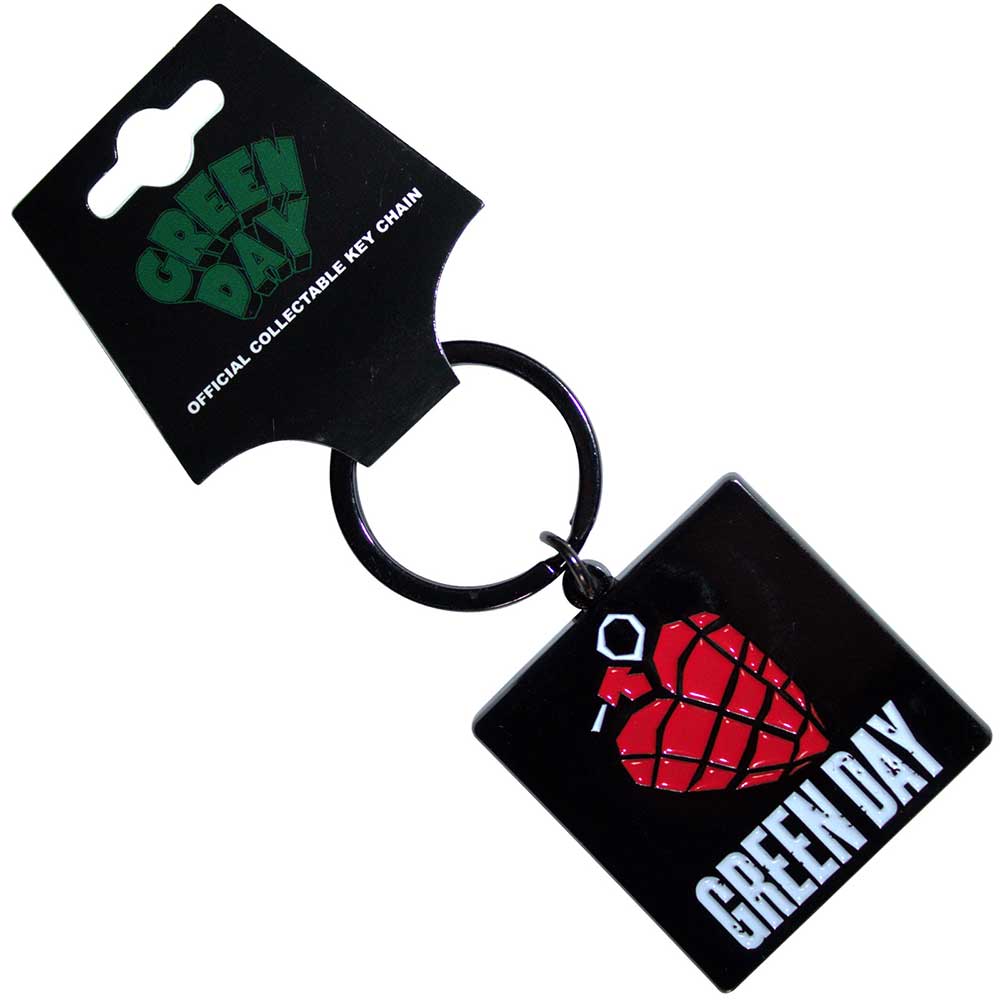 Green Day Standard Keychains - Grenade Logo