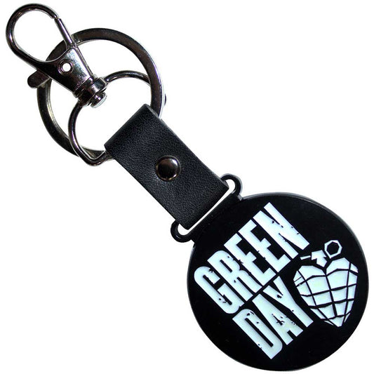 Green Day Standard Keychains - Stacked Logo & Grenade Circle