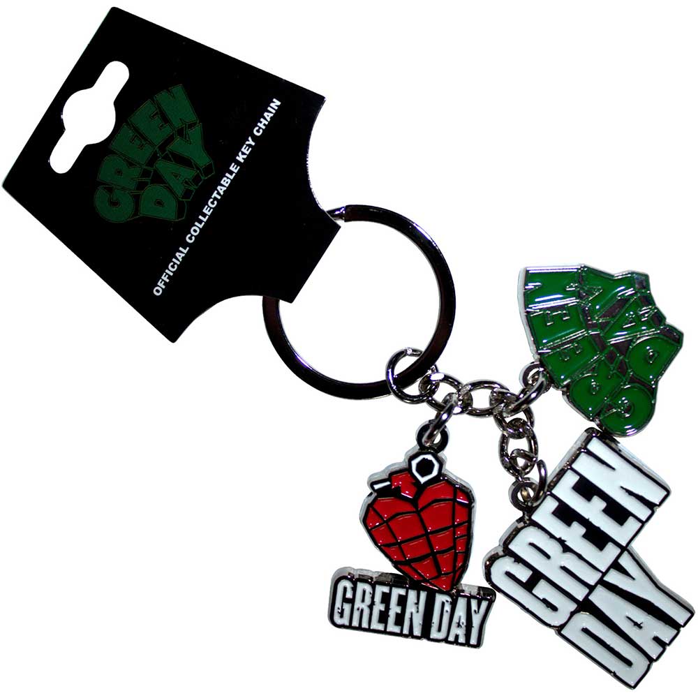 Green Day Standard Keychains - Logo Charms
