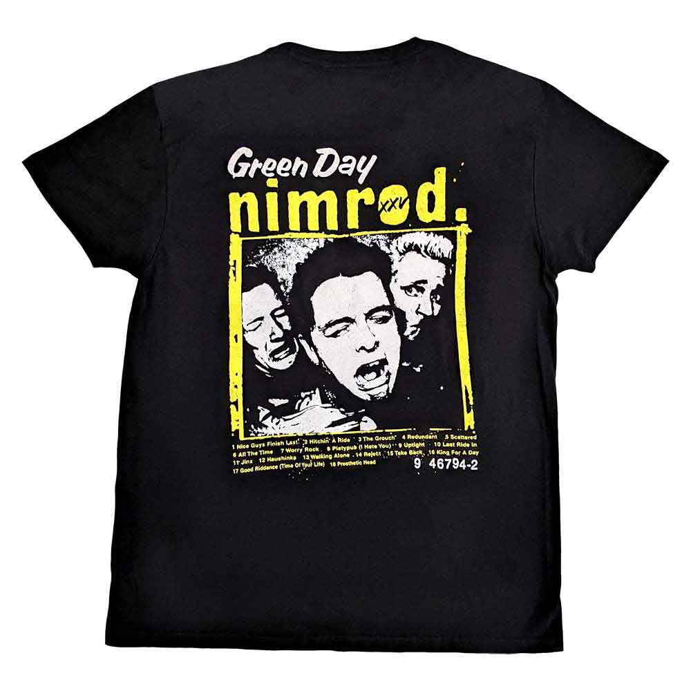 Green Day T Shirt - Nimrod Breast-Print