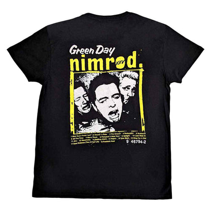 Green Day T Shirt - Nimrod Breast-Print