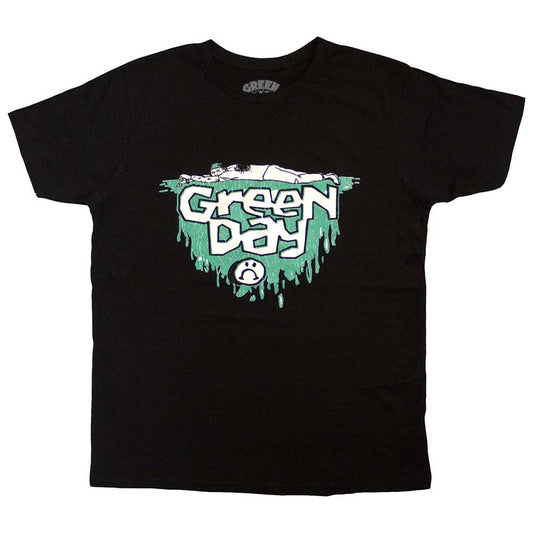 Green Day T Shirt - Kerplunk Logo Sad Face