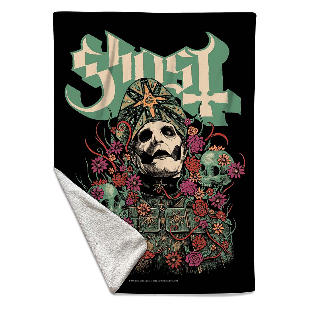 Rocksax Ghost Sherpa Fleece Blanket - Bliss  | Buy Now From £39.99