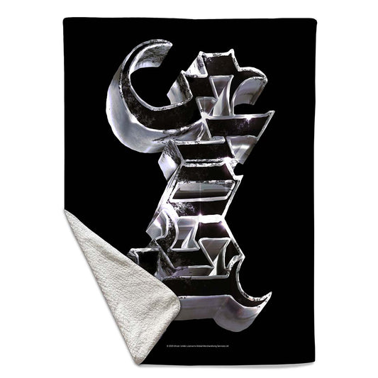 Rocksax Ghost Sherpa Fleece Blanket - Chrome Logo  | Buy Now From £39.99