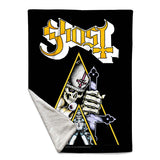 Rocksax Ghost Sherpa Fleece Blanket - Clockwork  | Buy Now From £39.99