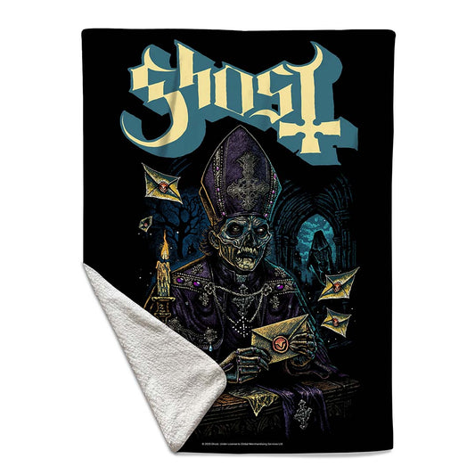 Rocksax Ghost Sherpa Fleece Blanket - Missive  | Buy Now From £39.99