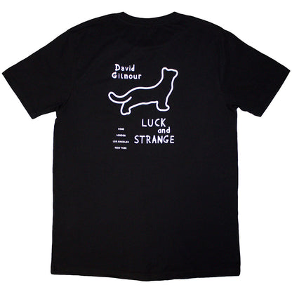 David Gilmour T Shirt - Luck & Strange Black Cat Strat
