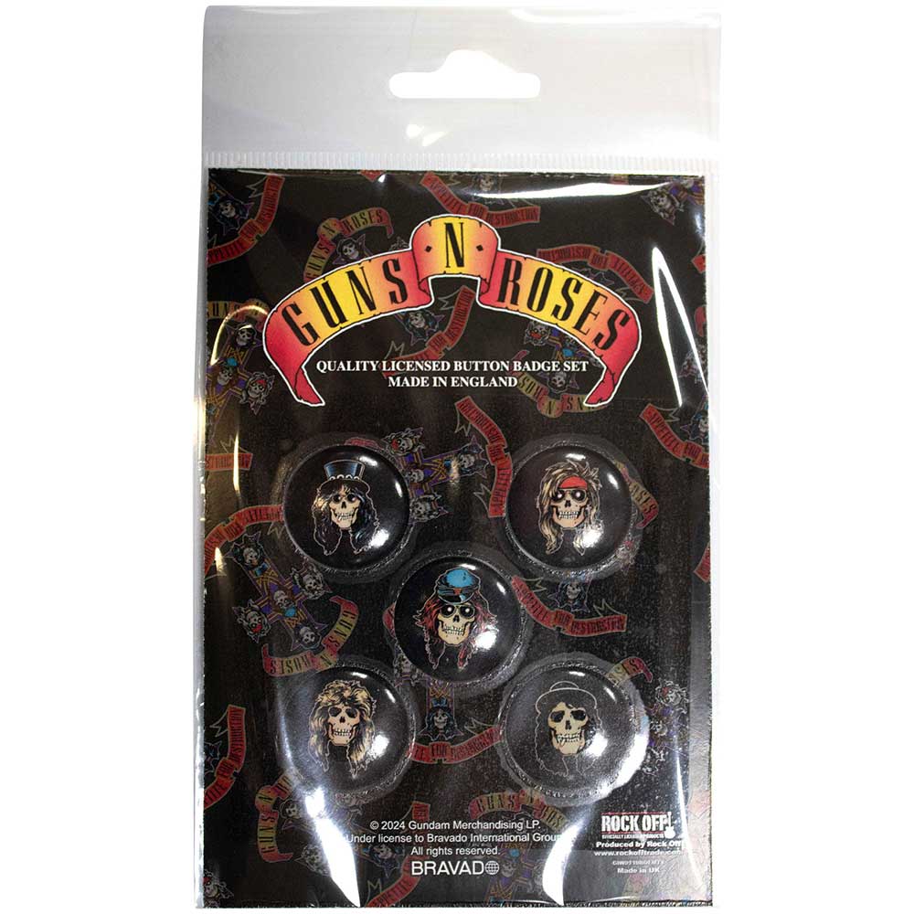 Guns N Roses Plastic - Pin Badge - Appetite Skulls