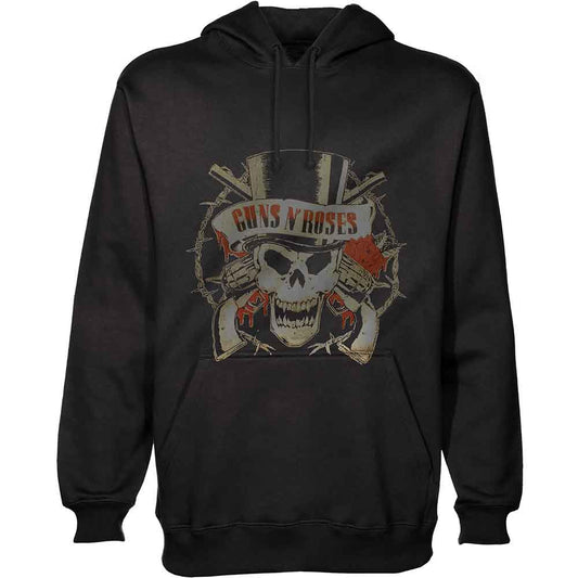 Guns N Roses Pullover Hoodie - Distress Skull