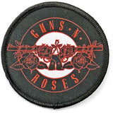 Guns N Roses Patches - Woven Sew On - Red Circle Logo
