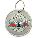 Guns N Roses Patch Keychains - Silver Circle Logo