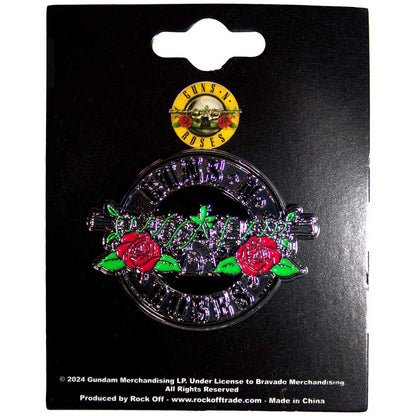 Guns N Roses Pin Badge - Silver Circle Logo