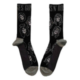 Guns N Roses Ankle Socks - Skulls Band Monochrome