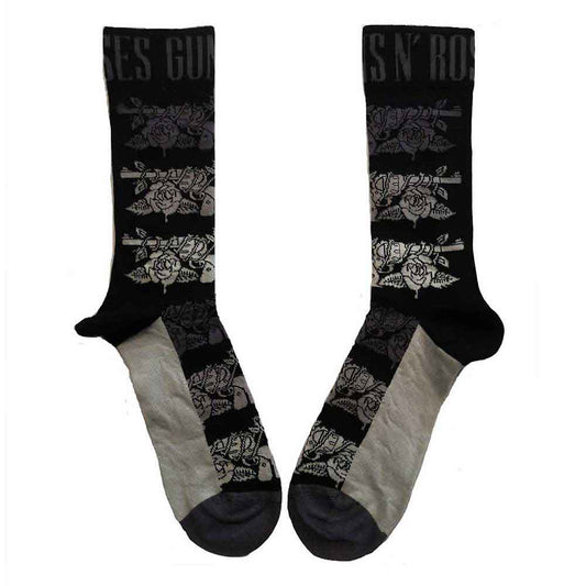 Guns N Roses Ankle Socks - Monochrome Pistols