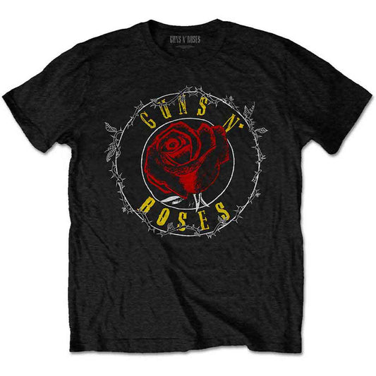 Guns N Roses T Shirt - Rose Circle Paradise City