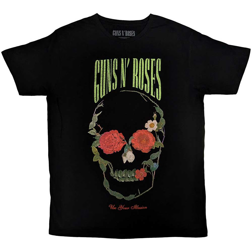 Guns N Roses T Shirt - Rose Skull