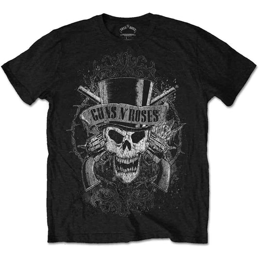 Guns N Roses T Shirt - Faded Skull | Buy Now For 24.99