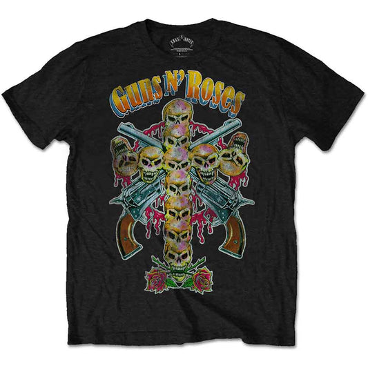 Guns N Roses T Shirt - Skull Cross 80s