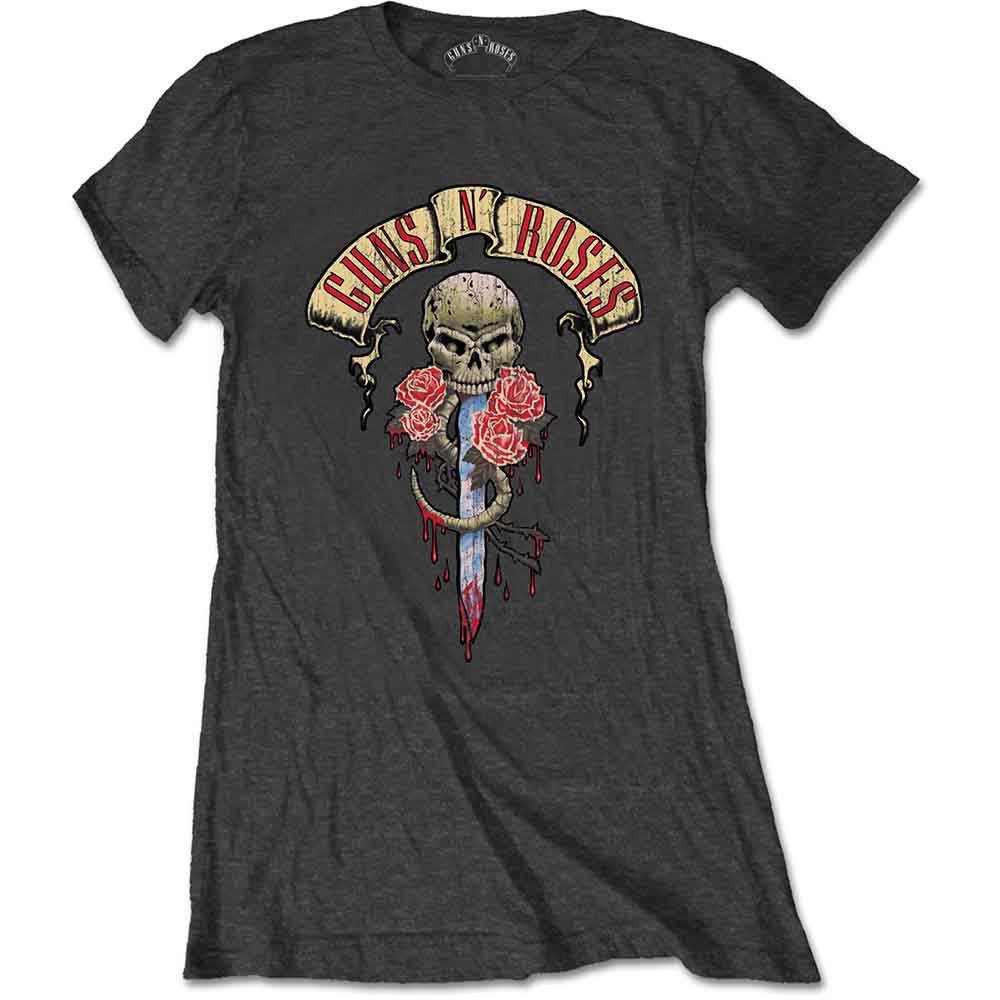 Guns N Roses Woman's T Shirt - Dripping Dagger