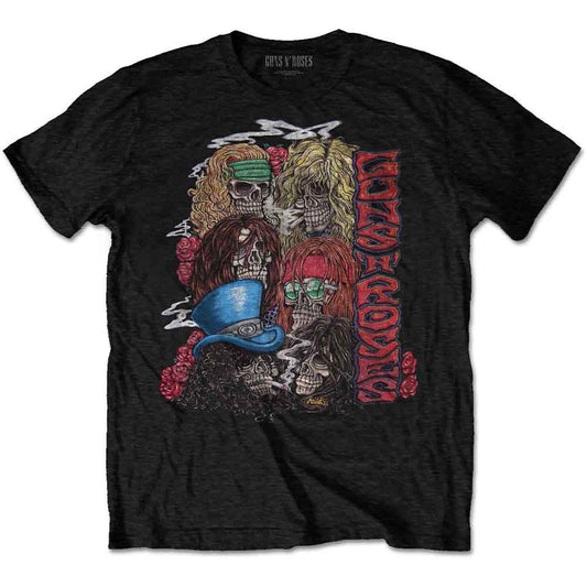 Guns N Roses T Shirt - Stacked Skulls