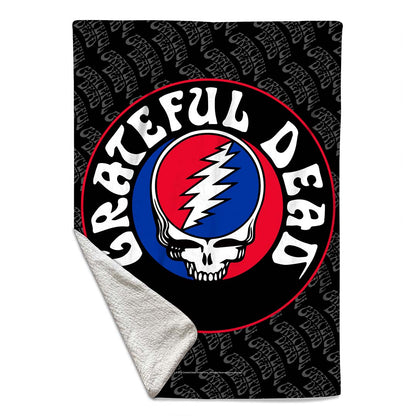 Rocksax Grateful Dead Sherpa Fleece Blanket - Logo  | Buy Now From £39.99