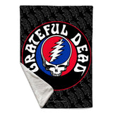 Rocksax Grateful Dead Sherpa Fleece Blanket - Logo  | Buy Now From £39.99