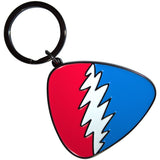 Grateful Dead Standard Keychains - Red/Blue Plectrum