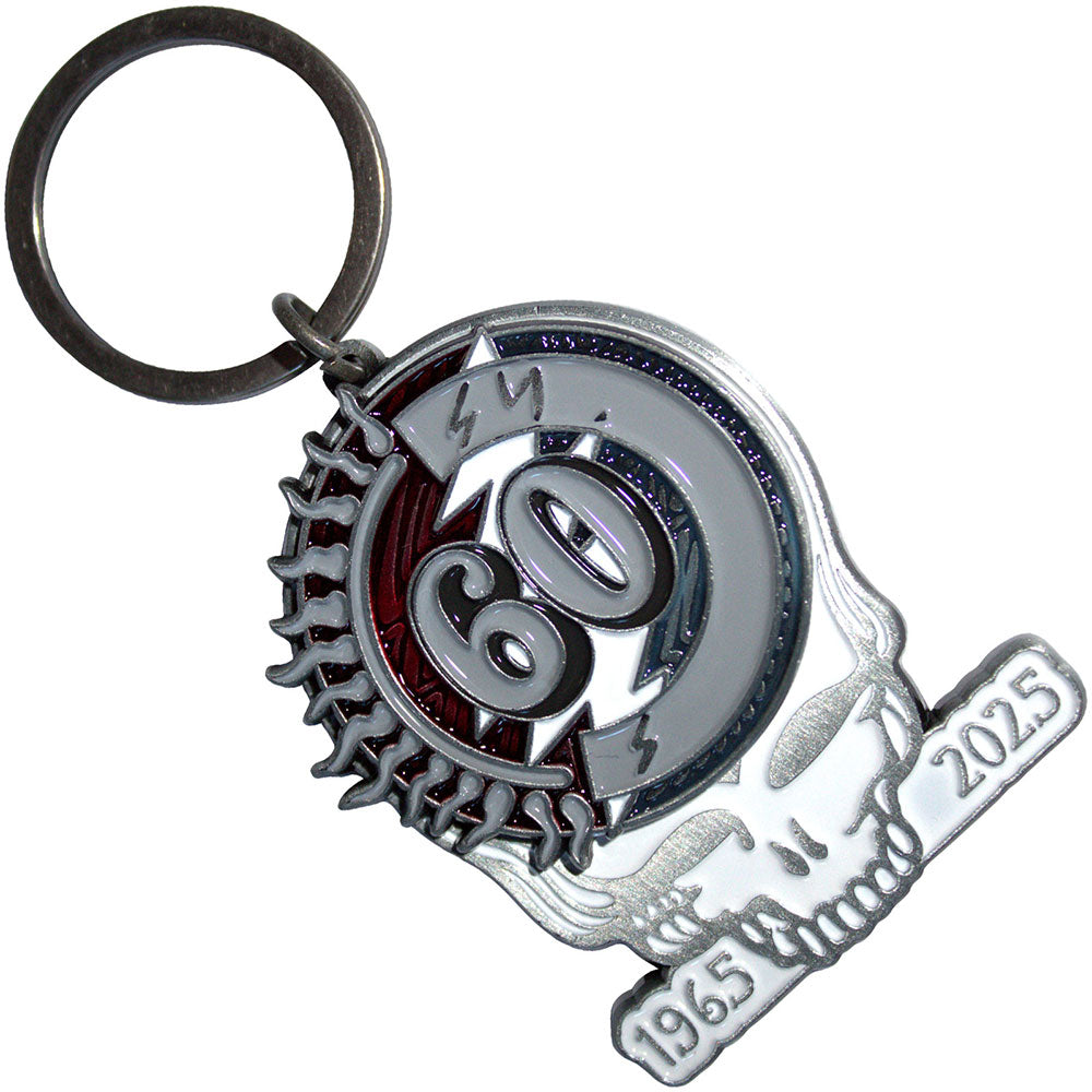 Grateful Dead Standard Keychains - 60th Anniversary Skull