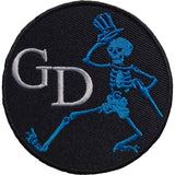 Grateful Dead Patches - Iron On - Skeleton Circle