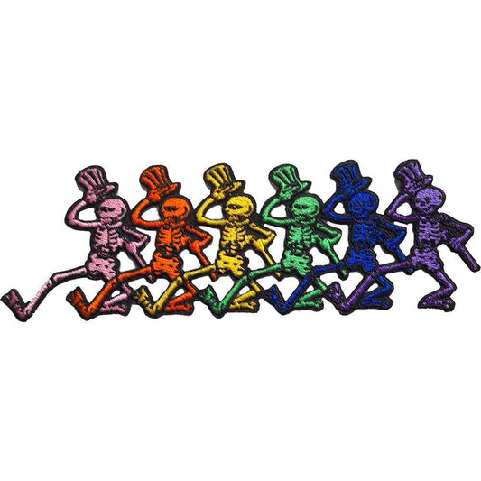 Grateful Dead Patches - Iron On - Dancing Skeletons