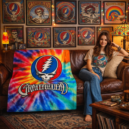 Rocksax Grateful Dead Blanket - Tie Dye