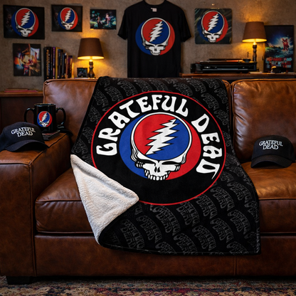 Rocksax Grateful Dead  Blanket - Logo