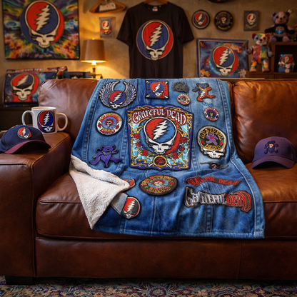 Rocksax Grateful Dead Blanket - Battle Vest