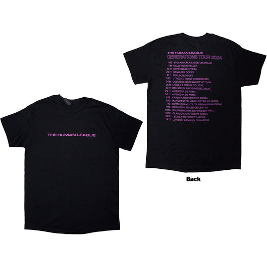 The Human League T Shirt - Generations Tour '24 Text | Buy Now For 24.99