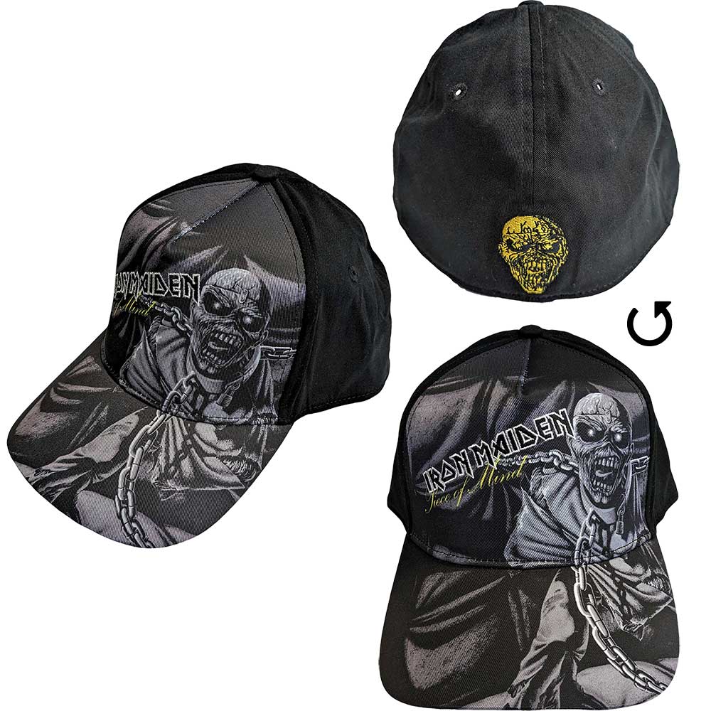 Iron Maiden  Baseball Caps - Piece Of Mind Greyscale