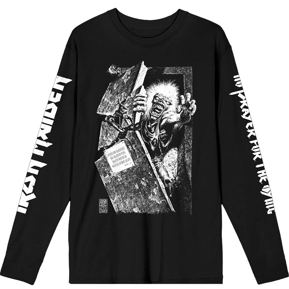 Iron Maiden Long Sleeve T Shirt - No Prayer Grave Isolated | Buy Now For 39.99