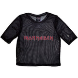 Iron Maiden Women's Mesh Short Sleeve Crop Top - Logo