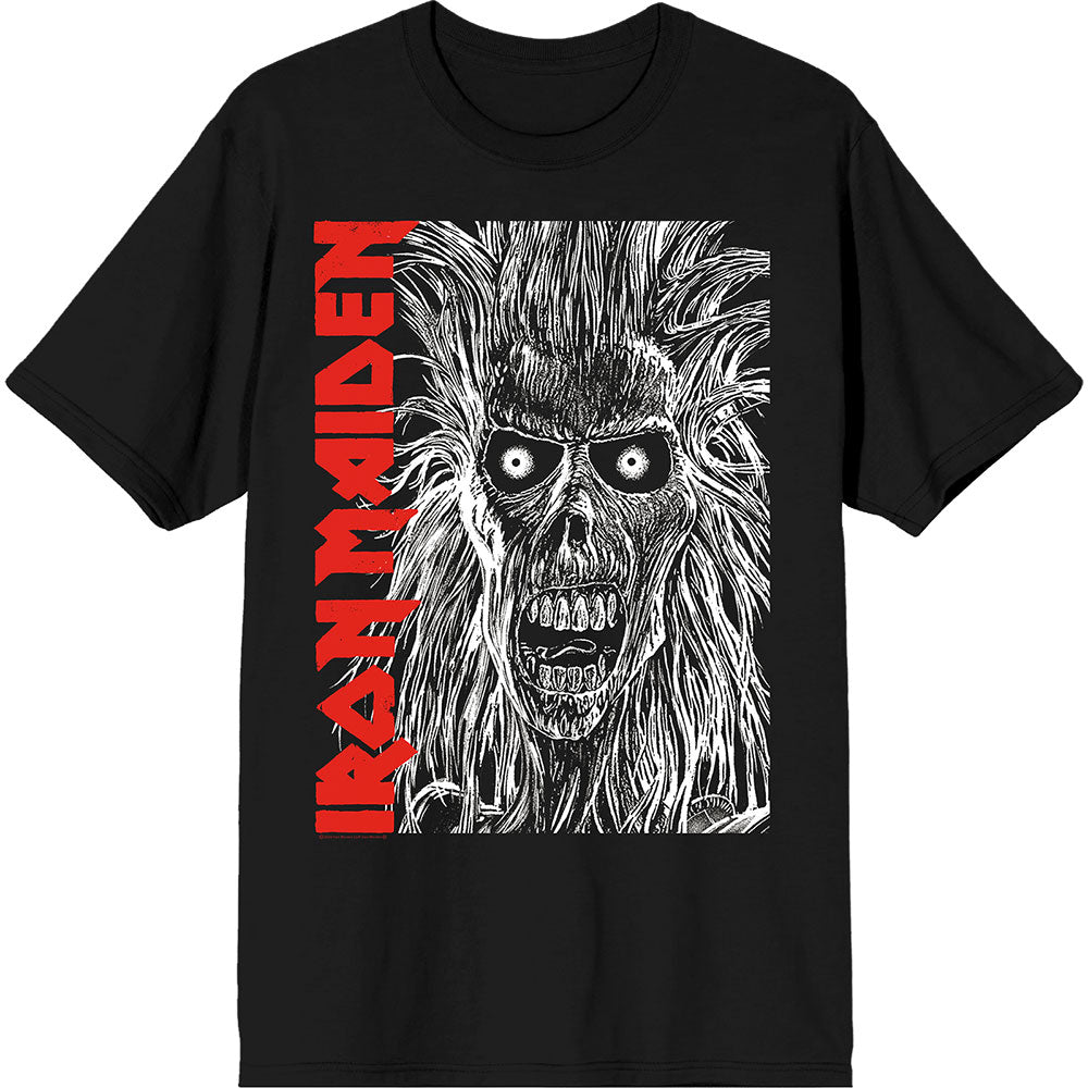 Iron Maiden T Shirt - Eponymous Face Red Logo | Buy Now For 24.99